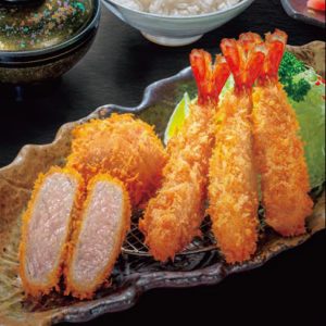 吉列深海大蝦伴豬柳定食 Deep-Fried Premium King Prawns and Pork Fillet Set