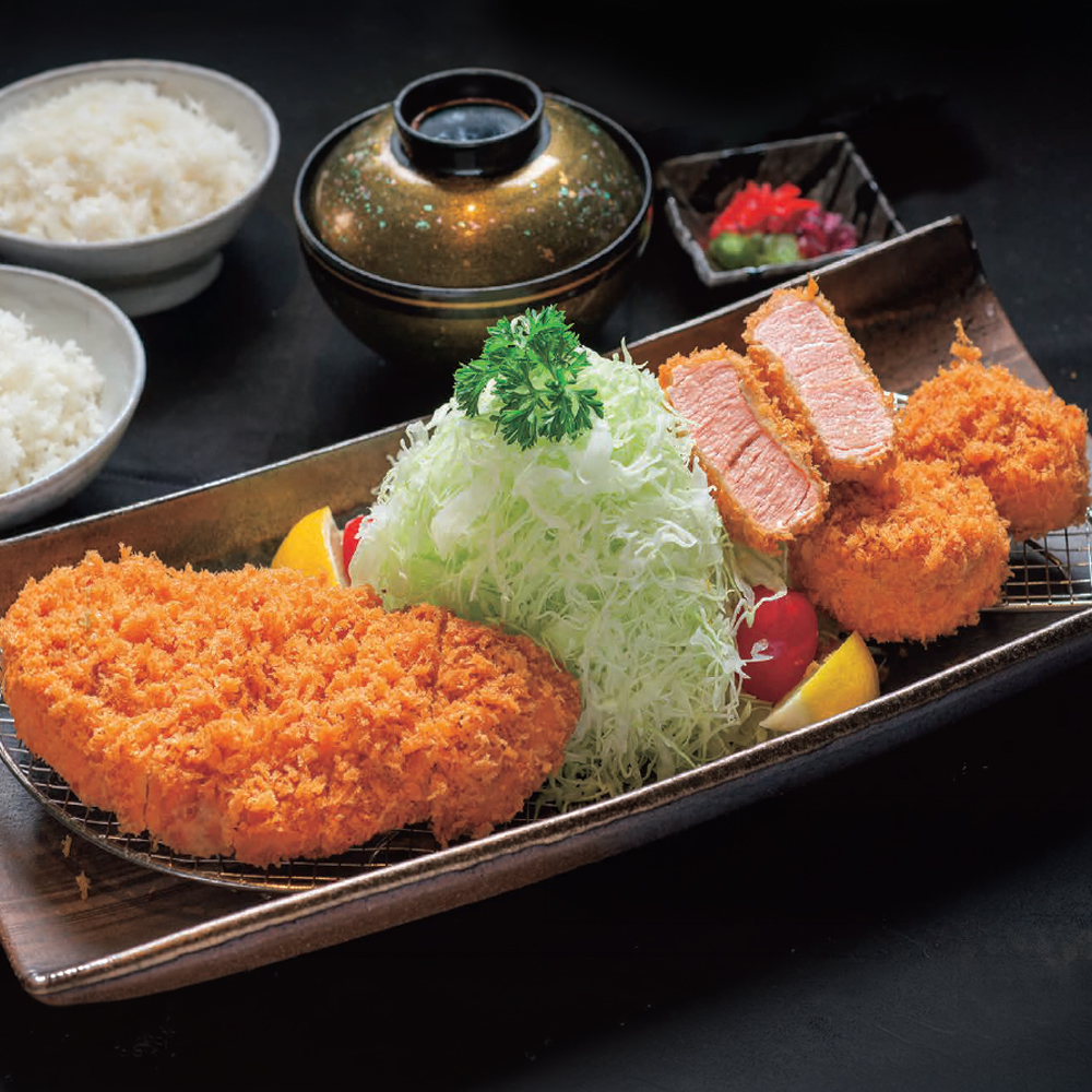 特上吉列豬扒豬柳定食 Deep-Fried Premium Pork Loin and Pork Fillet Set