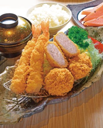 吉列豬柳伴大蝦定食 Deep-fried Pork FiIIet and  King Prawns Set
