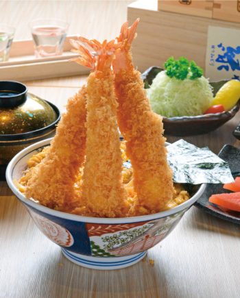 滑蛋吉列深海大蝦飯定食 Deep-fried Premium King Prawns Rice  in Special Egg and Onion Sauce Set